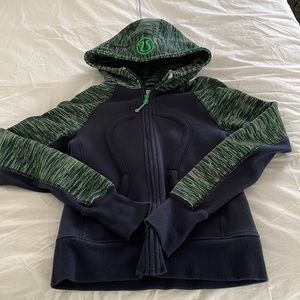 Lululemon hoodie size 4 navy blue/ green